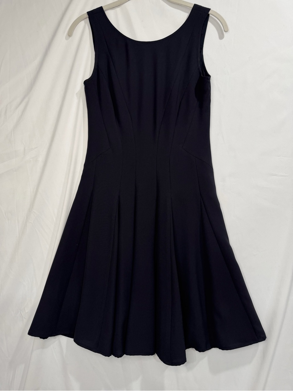 Theory Navy Sleeveless Midi Fit-and-Flare Dress